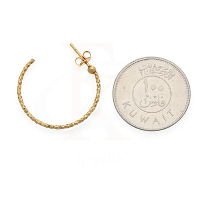 Gold Clip On Hoop Earrings 18Kt - Fkjern18K7784