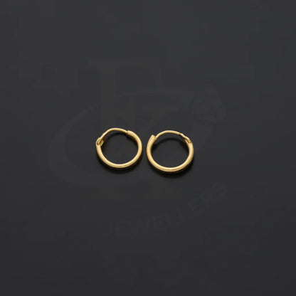 Gold Clip On Hoop Earrings 21Kt - Fkjern21K7731