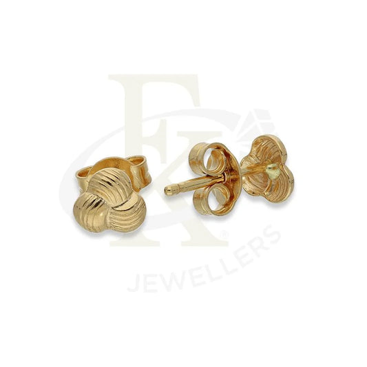 Gold Club Spiral Knot Stud Earrings 18Kt - Fkjern18K2228