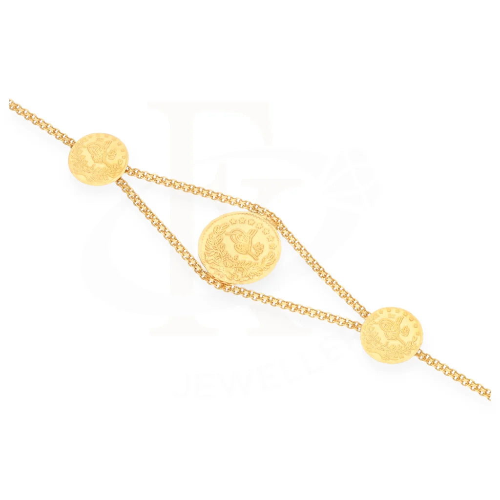 Gold Coin Shaped Bracelet 21Kt - Fkjbrl21K7492 Bracelets