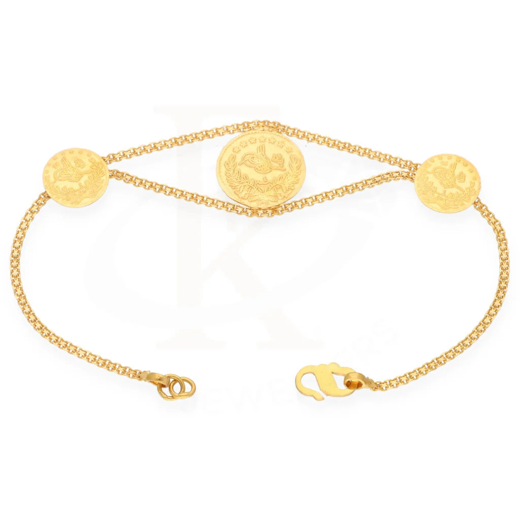 Gold Coin Shaped Bracelet 21Kt - Fkjbrl21K7492 Bracelets