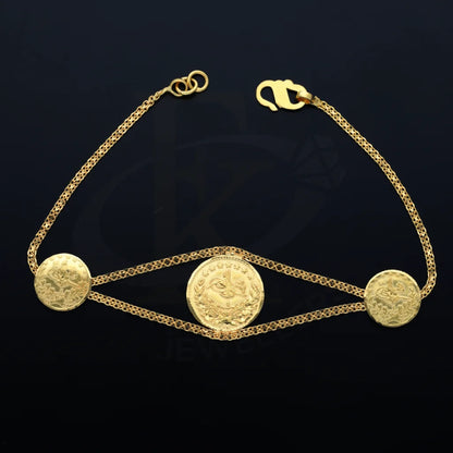 Gold Coin Shaped Bracelet 21Kt - Fkjbrl21K7492 Bracelets