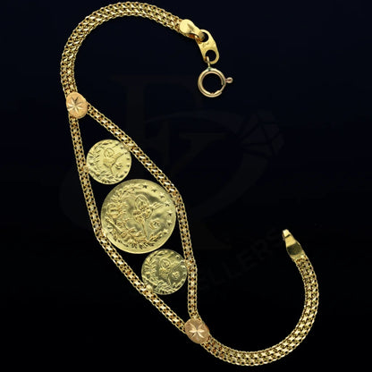 Gold Coin Shaped Bracelet 21Kt - Fkjbrl21K7493 Bracelets