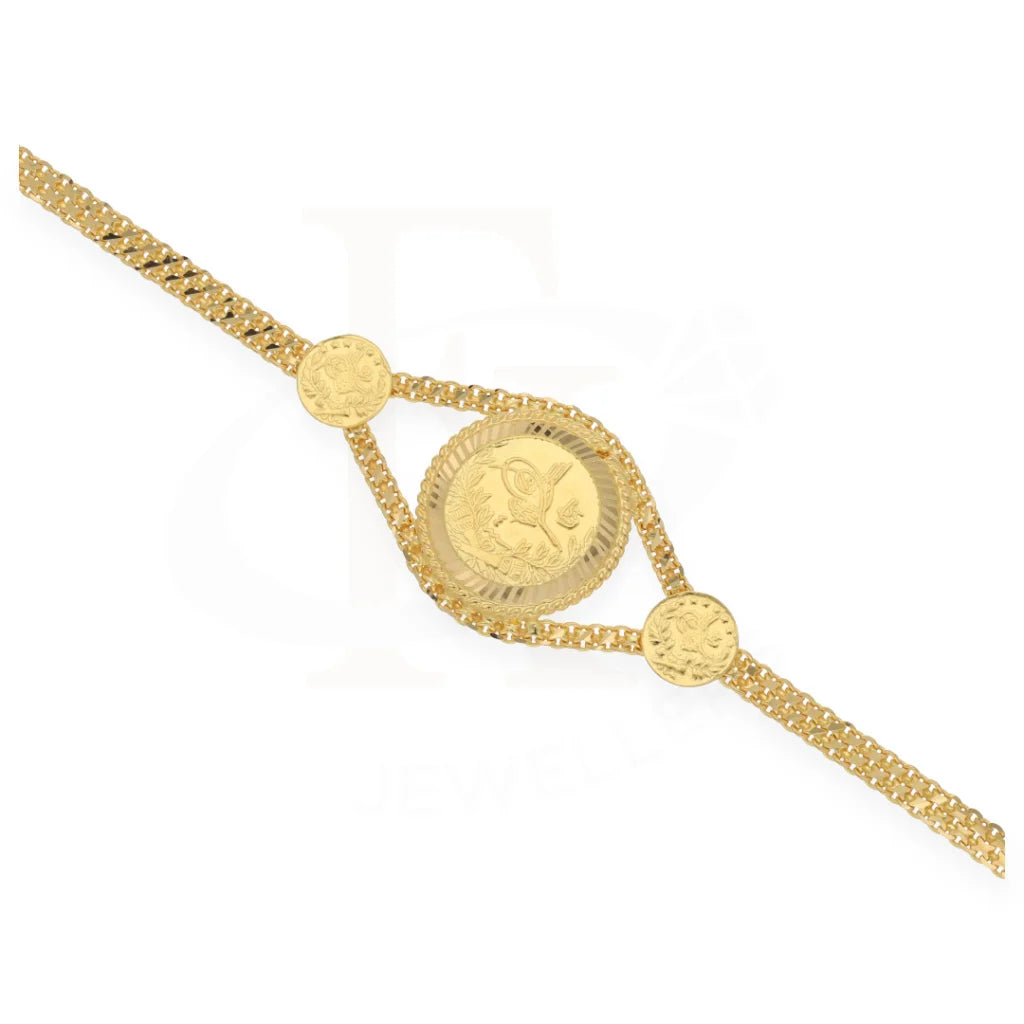 Gold Coin Shaped Bracelet 21Kt - Fkjbrl21K7499 Bracelets