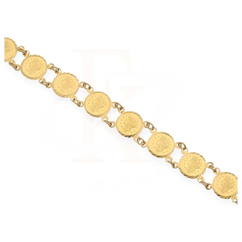 Gold Coin Shaped Bracelet 21Kt - Fkjbrl21K7508 Bracelets