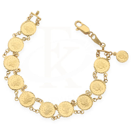 Gold Coin Shaped Bracelet 21Kt - Fkjbrl21K7508 Bracelets