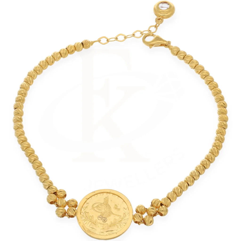 Gold Coin Shaped Bracelet 21Kt - Fkjbrl21K7511 Bracelets