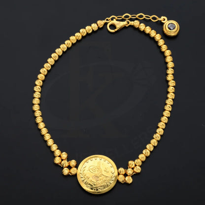 Gold Coin Shaped Bracelet 21Kt - Fkjbrl21K7511 Bracelets