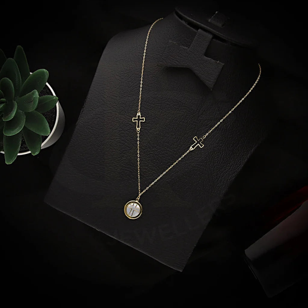 Gold Cross Necklace 18Kt - Fkjnkl18Km5368 Necklaces