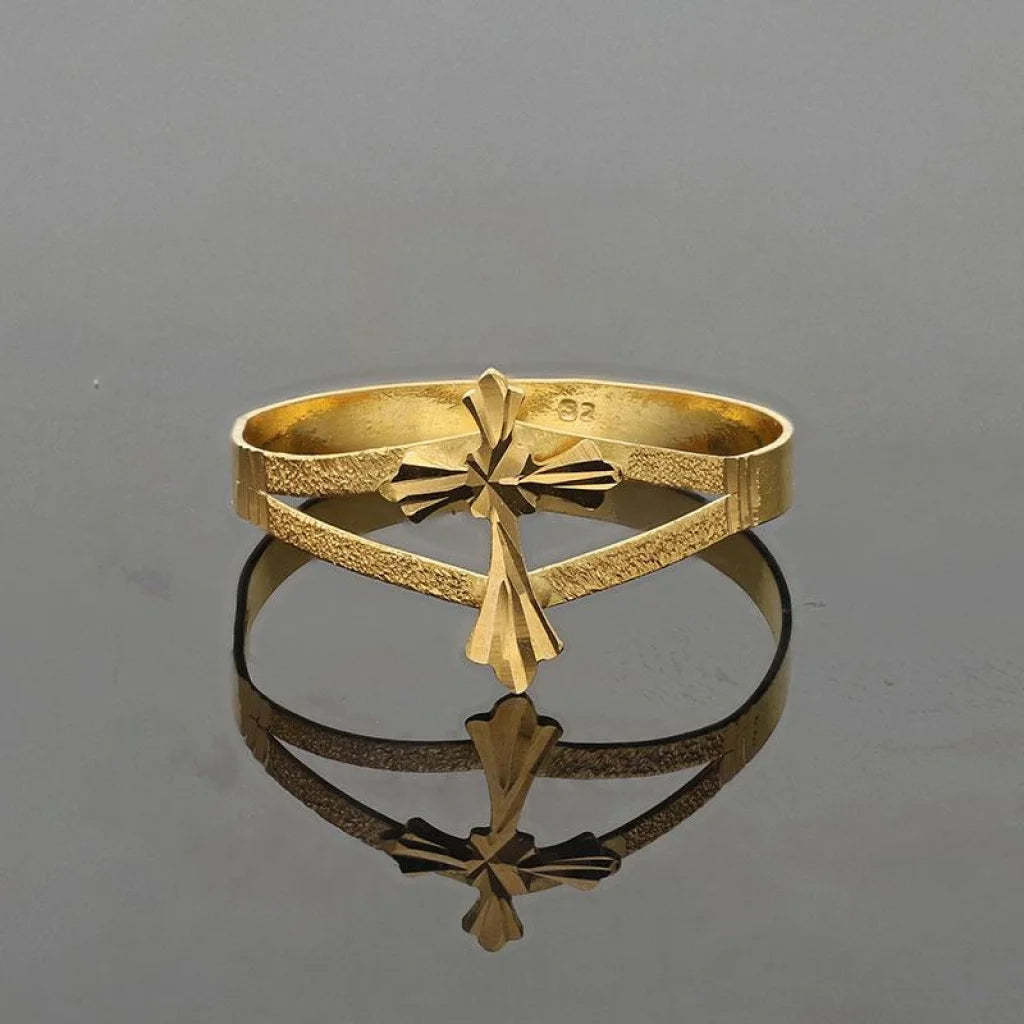 Gold Cross Ring 18Kt - Fkjrn1452 Rings