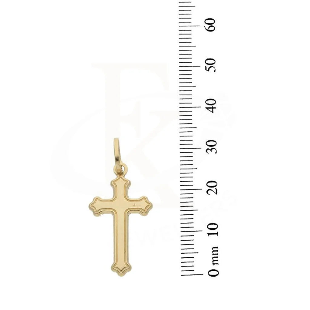 Gold Cross Shaped Pendant 18Kt - Fkjpnd18K2416 Pendants