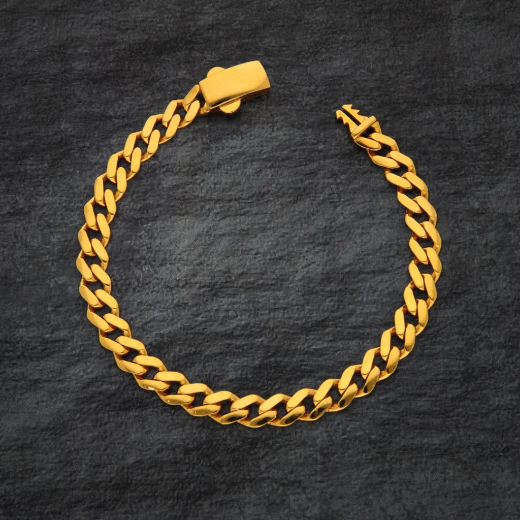 Gold Curb Bracelet 21Kt - Fkjbrl21Km8343 Bracelets