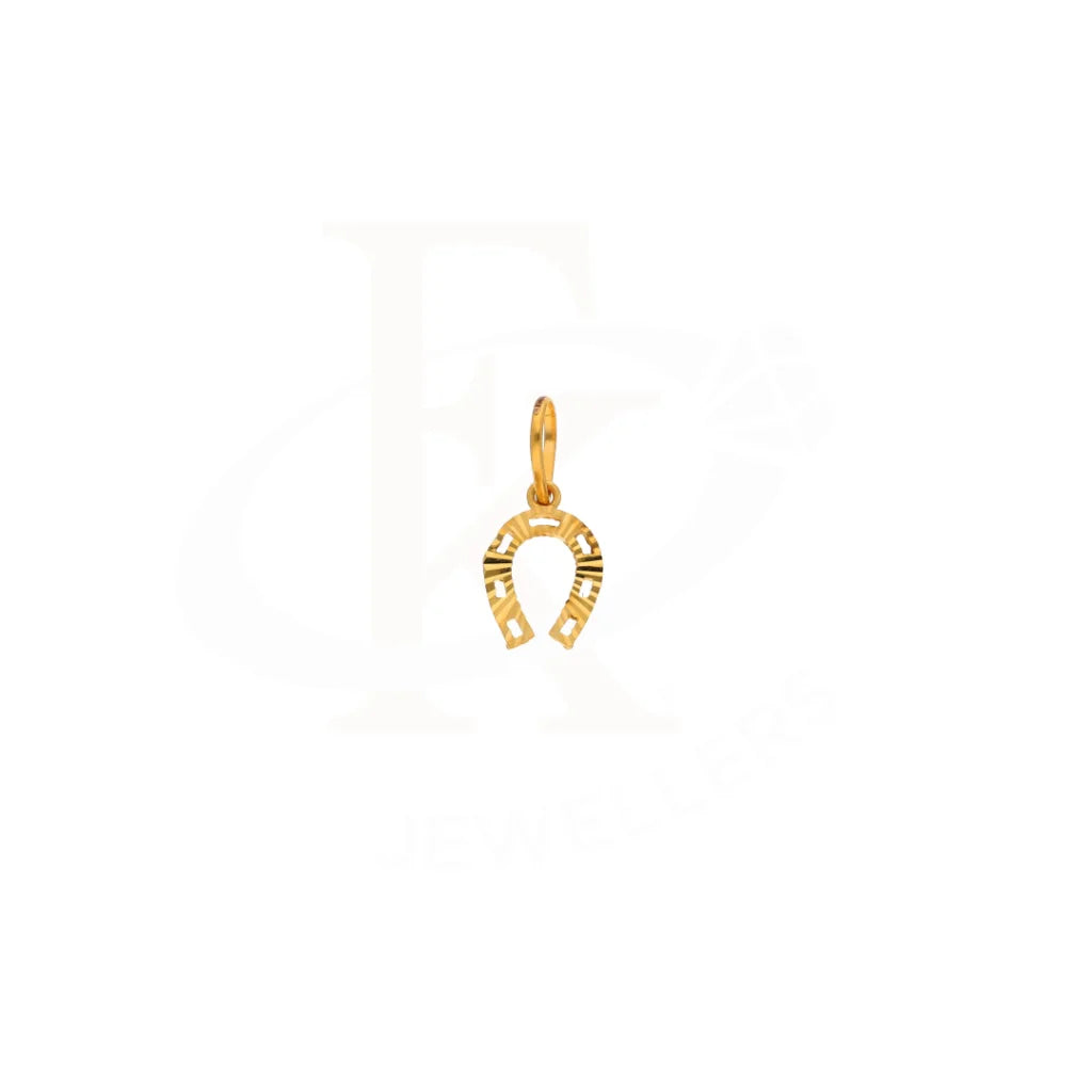 Gold Dainty Horseshoe Pendant 21Kt - Fkjpnd21Km8403 Pendants