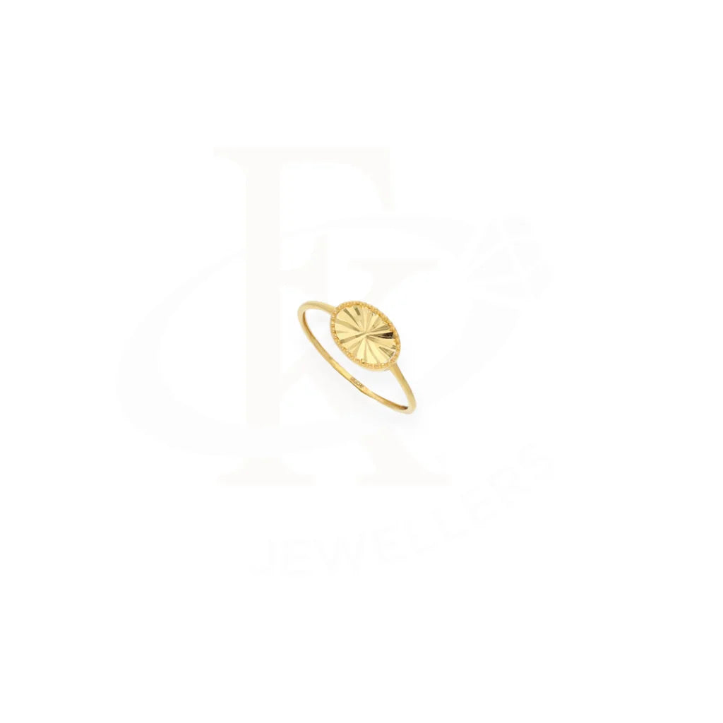 Gold Delightful Oval Ring 21Kt - Fkjrn21Km8117 Rings