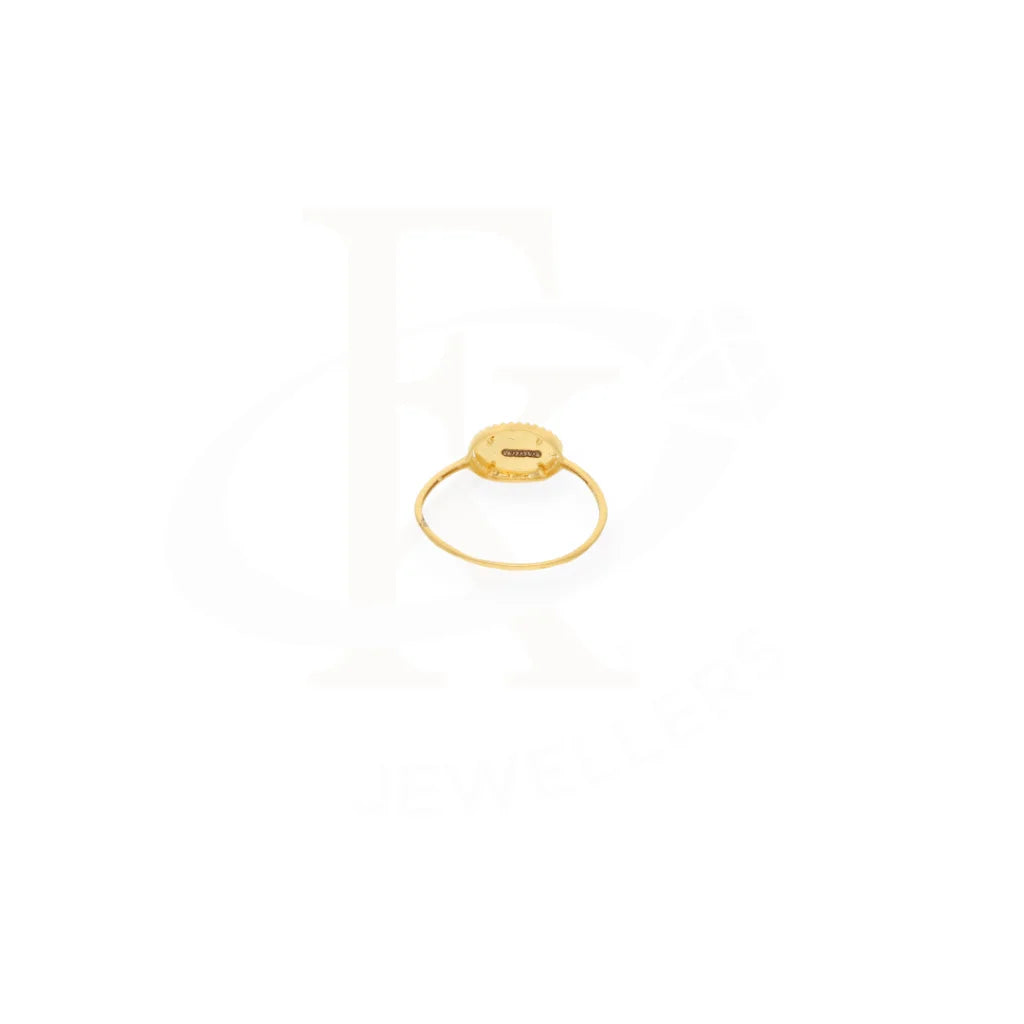 Gold Delightful Oval Ring 21Kt - Fkjrn21Km8117 Rings