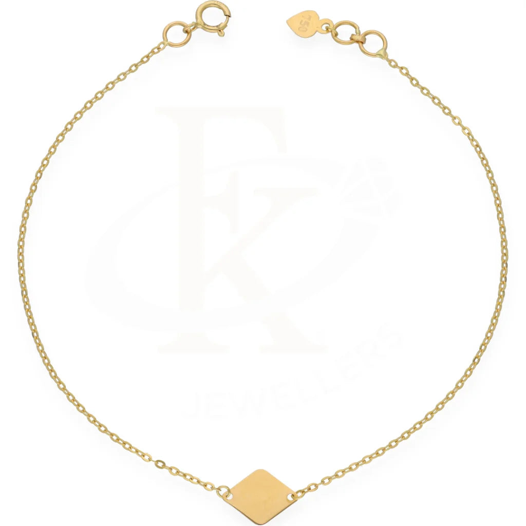Gold Diamond Shaped Bracelet 18Kt - Fkjbrl18K7353 Bracelets