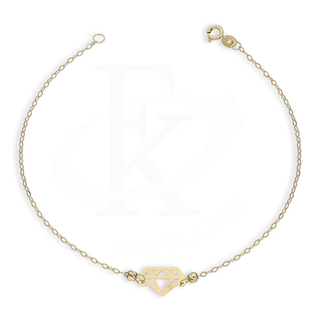 Gold Diamond Shaped Bracelet 18Kt - Fkjbrl18Km5436 Bracelets