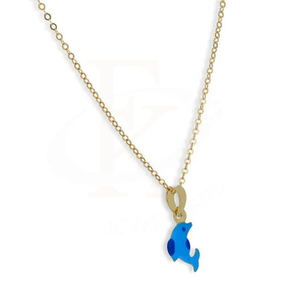 Gold Dolphin Baby Pendant Set (Necklace And Earrings) 18Kt - Fkjnklst18K2436 Sets