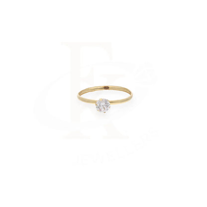 Gold Double Band Solitaire Ring 18Kt - Fkjrn18K8055 Rings