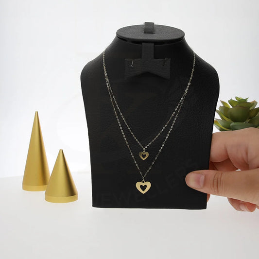 Gold Double Heart Necklace 18Kt - Fkjnkl18Km5304 Necklaces