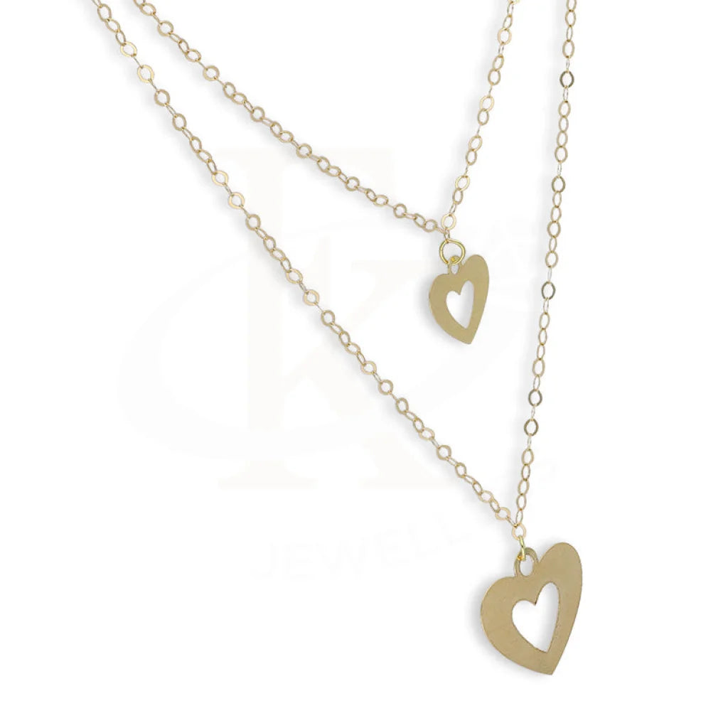 Gold Double Heart Necklace 18Kt - Fkjnkl18Km5304 Necklaces