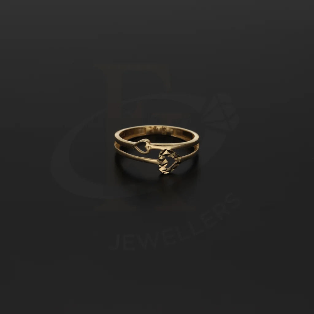 Gold Double Heart Ring 18Kt - Fkjrn18K7332 Rings