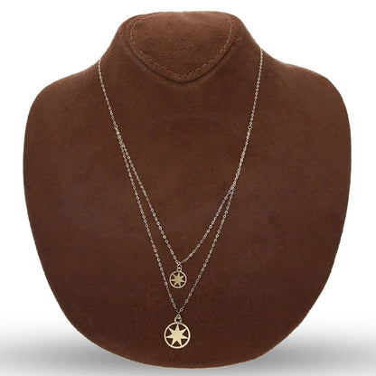 Gold Double Star Necklace 18Kt - Fkjnkl18Km5306 Necklaces