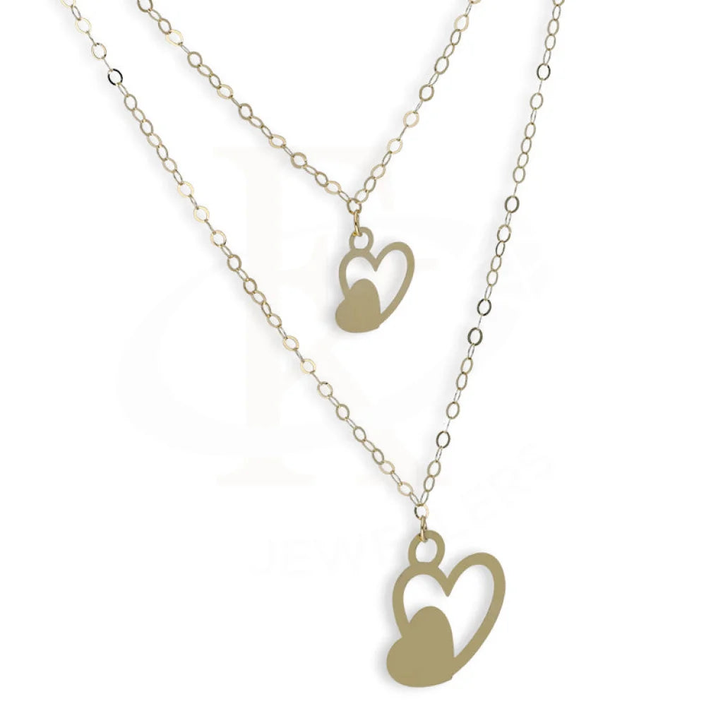 Gold Double Twin Hearts Necklace 18Kt - Fkjnkl18Km5300 Necklaces