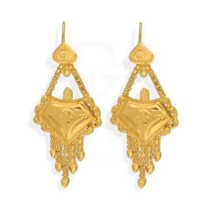 Gold Drop Earrings 22Kt - Fkjern22K2957