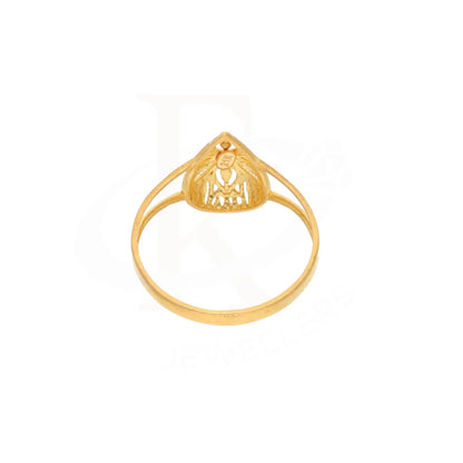 Gold Drop Floral Design Ring 21Kt - Fkjrn21Km8549 Rings