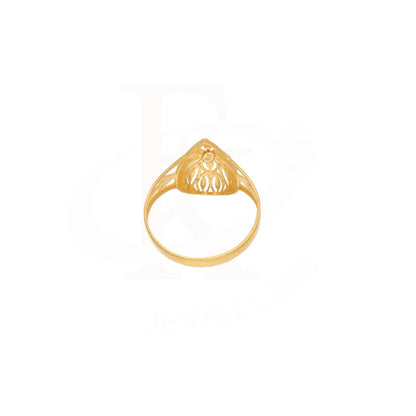 Gold Drop Floral Design Ring 21Kt - Fkjrn21Km8551 Rings