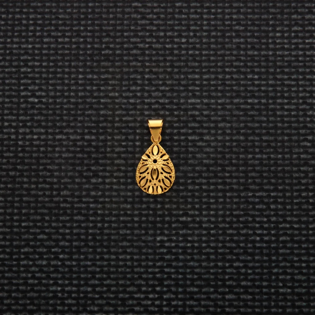 Gold Drop Pendant 21Kt - Fkjpnd21Km8216 Pendants