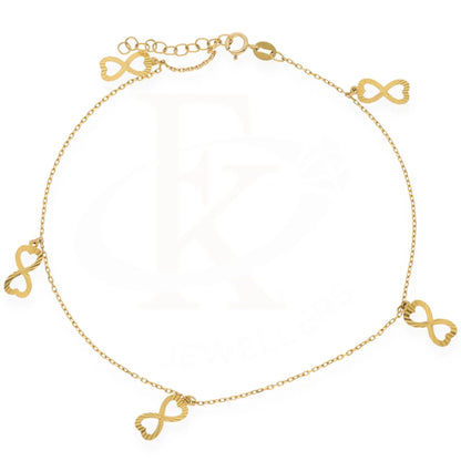 Gold Dual Heart Shaped Bracelet 18Kt - Fkjbrl18K7802 Bracelets