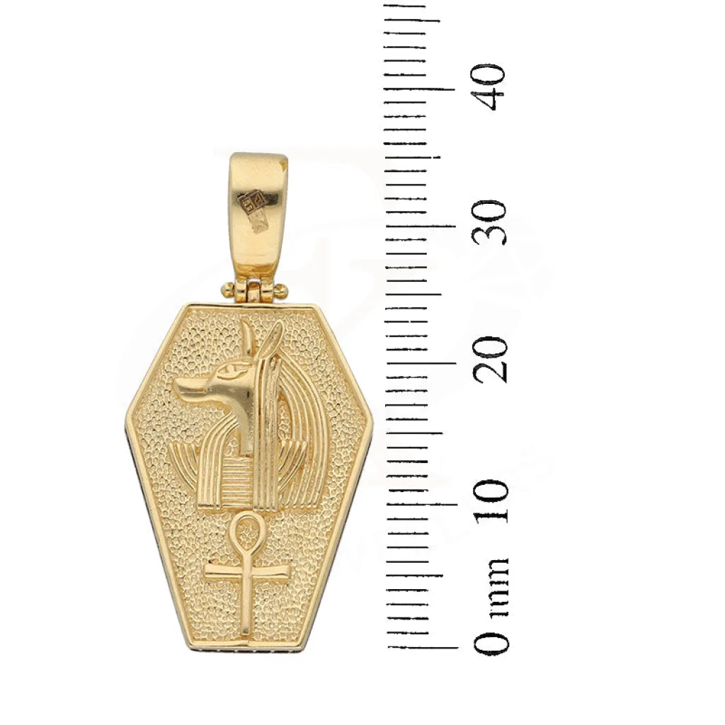 Gold Egyptian Anubis & Ankh Pendant 18Kt - Fkjpnd18K5461 Pendants