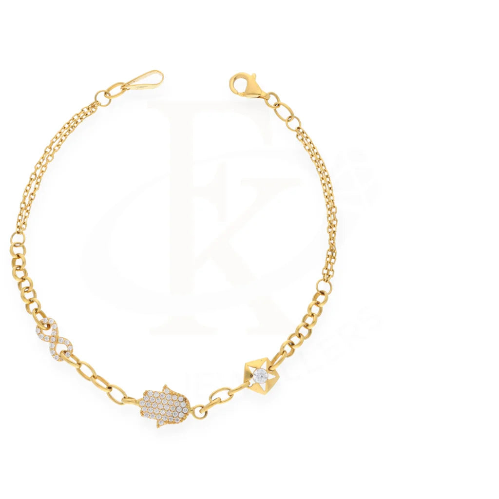 Elegant Gold Bracelet 21Kt - Fkjbrl21K7497 Bracelets