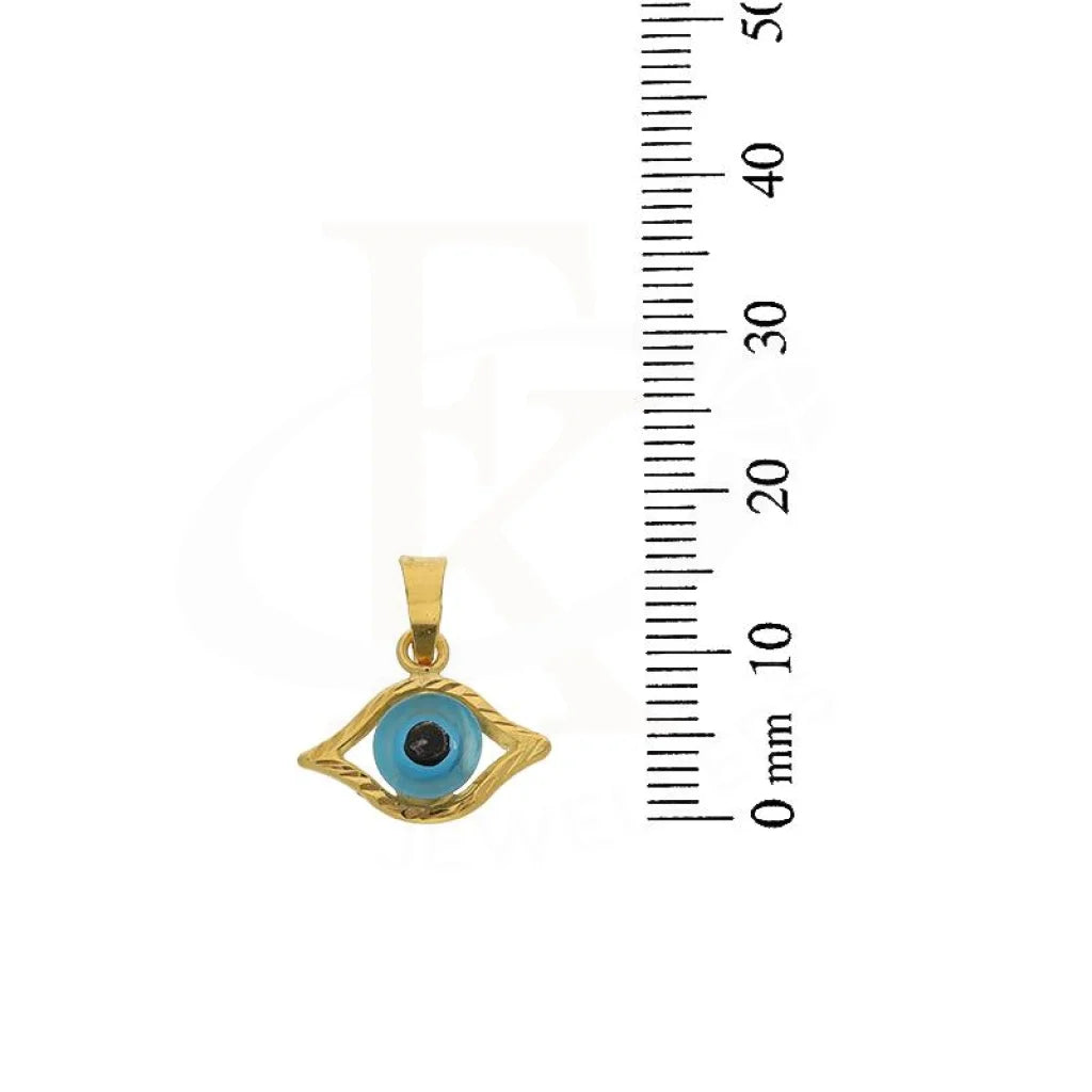 Gold Evil Eye Shaped Pendant 18Kt - Fkjpnd18K2345 Pendants