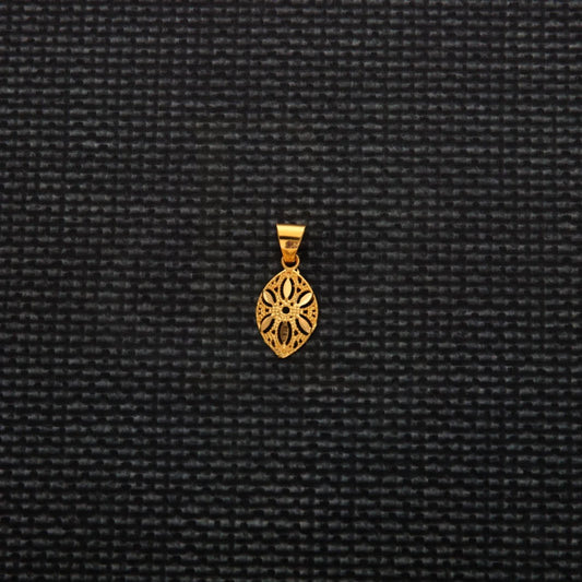 Gold Eye Shaped Pendant 21Kt - Fkjpnd21Km8217 Pendants