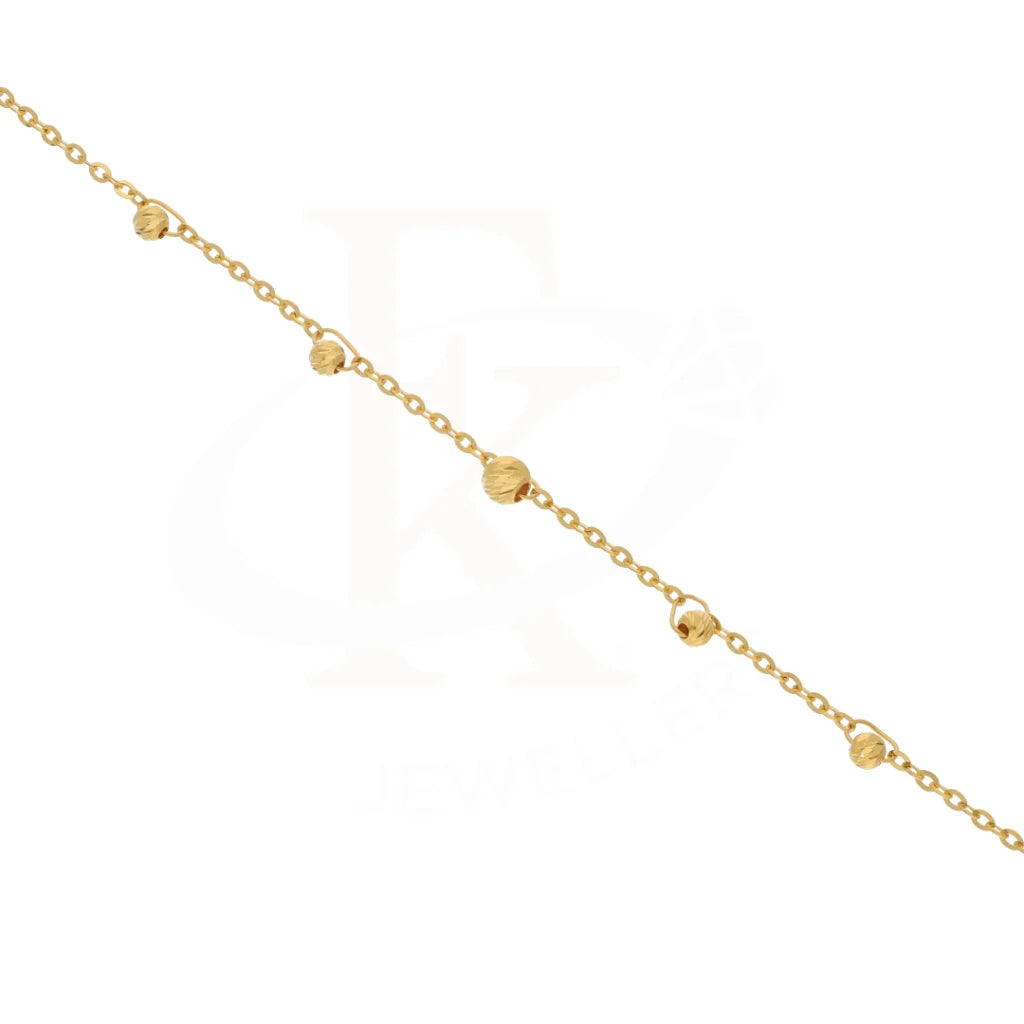 Gold Faceted Bead Bracelet 21Kt - Fkjbrl21Km8630 Bracelets