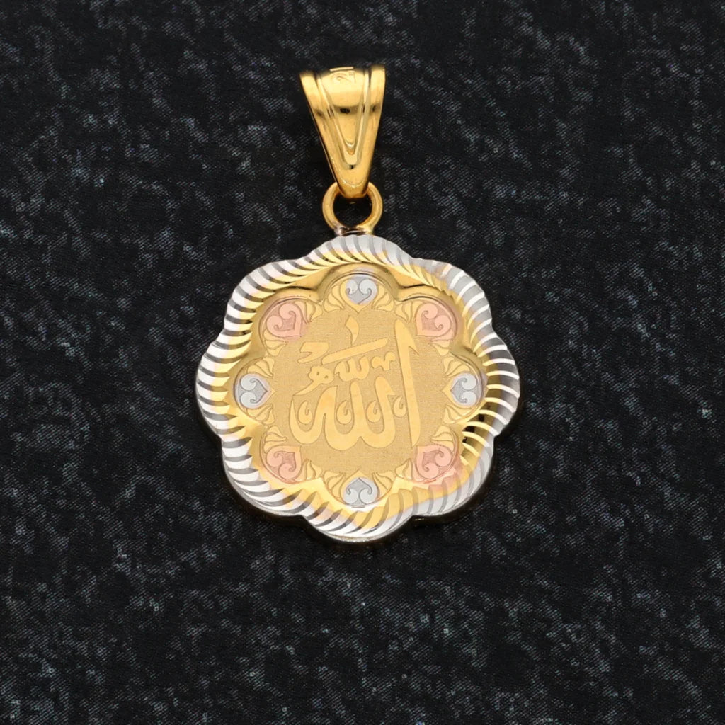 Gold Fashion Allah Name Pendant 21Kt - Fkjpnd21Km8536 Pendants