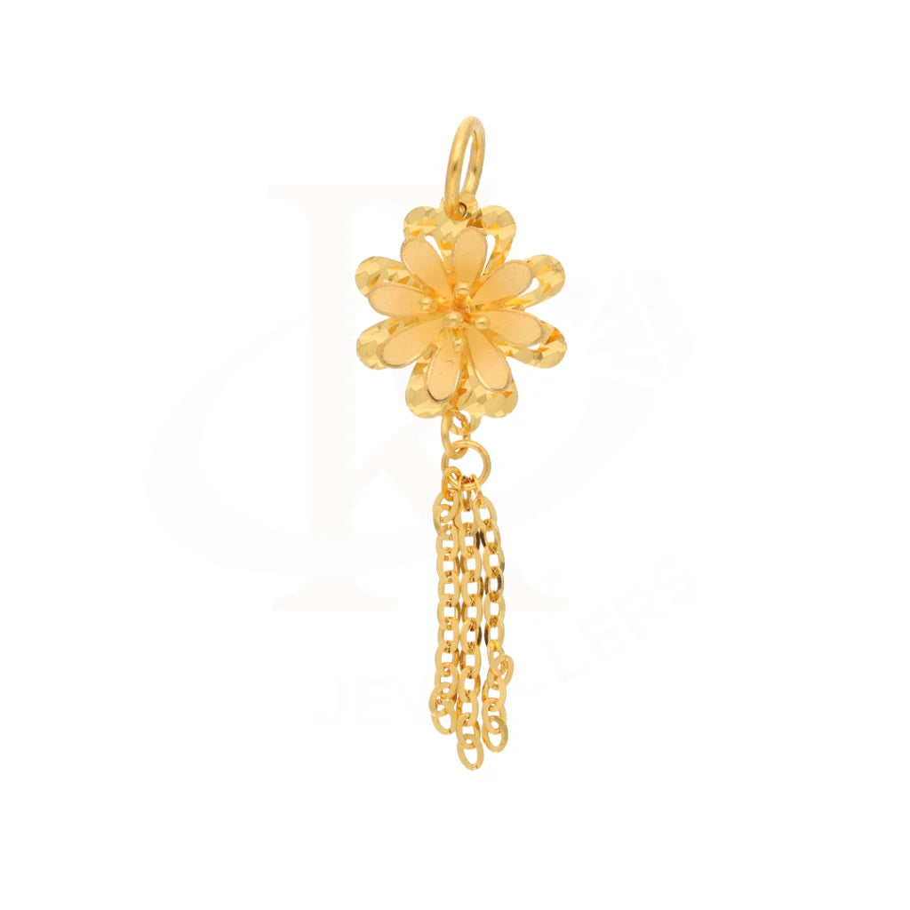 Gold Floral Style Pendant 21Kt - Fkjpnd21Km8431 Pendants