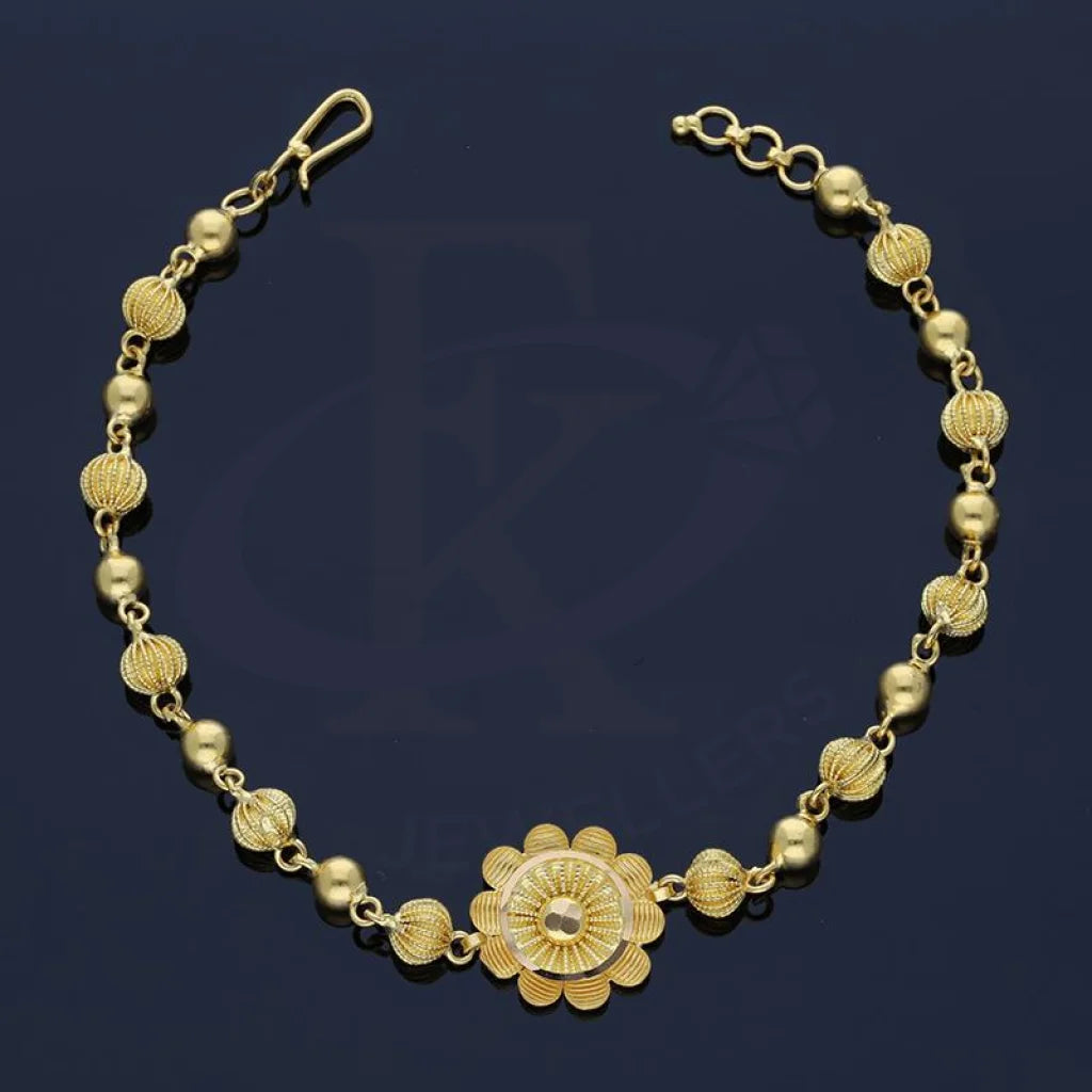 Gold Flower Bracelet 22Kt - Fkjbrl22K2919 Bracelets