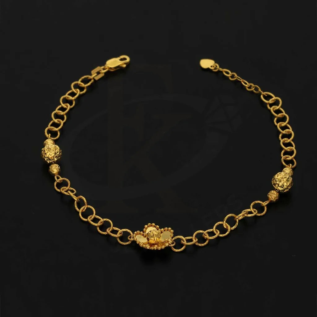 Gold Flower Bracelet 22Kt - Fkjbrl22K2998 Bracelets