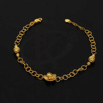 Gold Flower Bracelet 22Kt - Fkjbrl22K2998 Bracelets