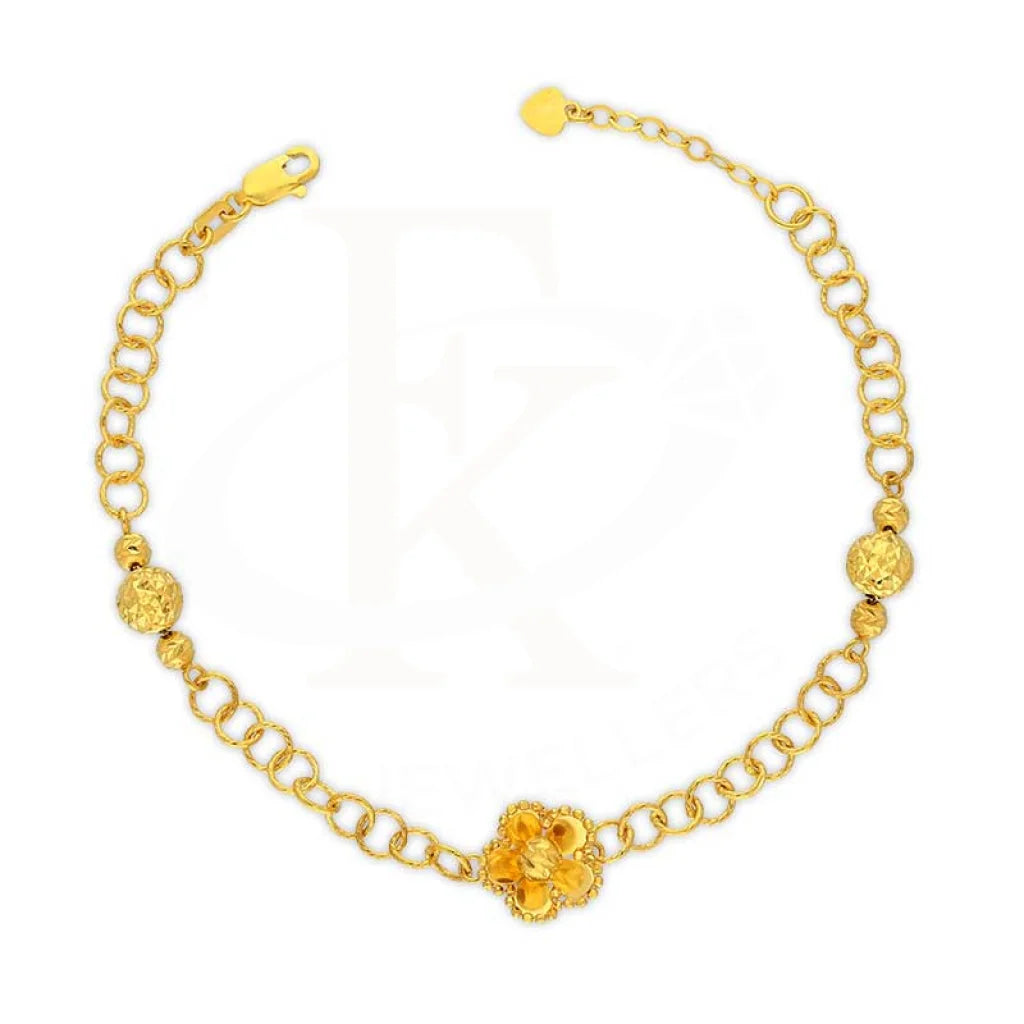 Gold Flower Bracelet 22Kt - Fkjbrl22K2998 Bracelets