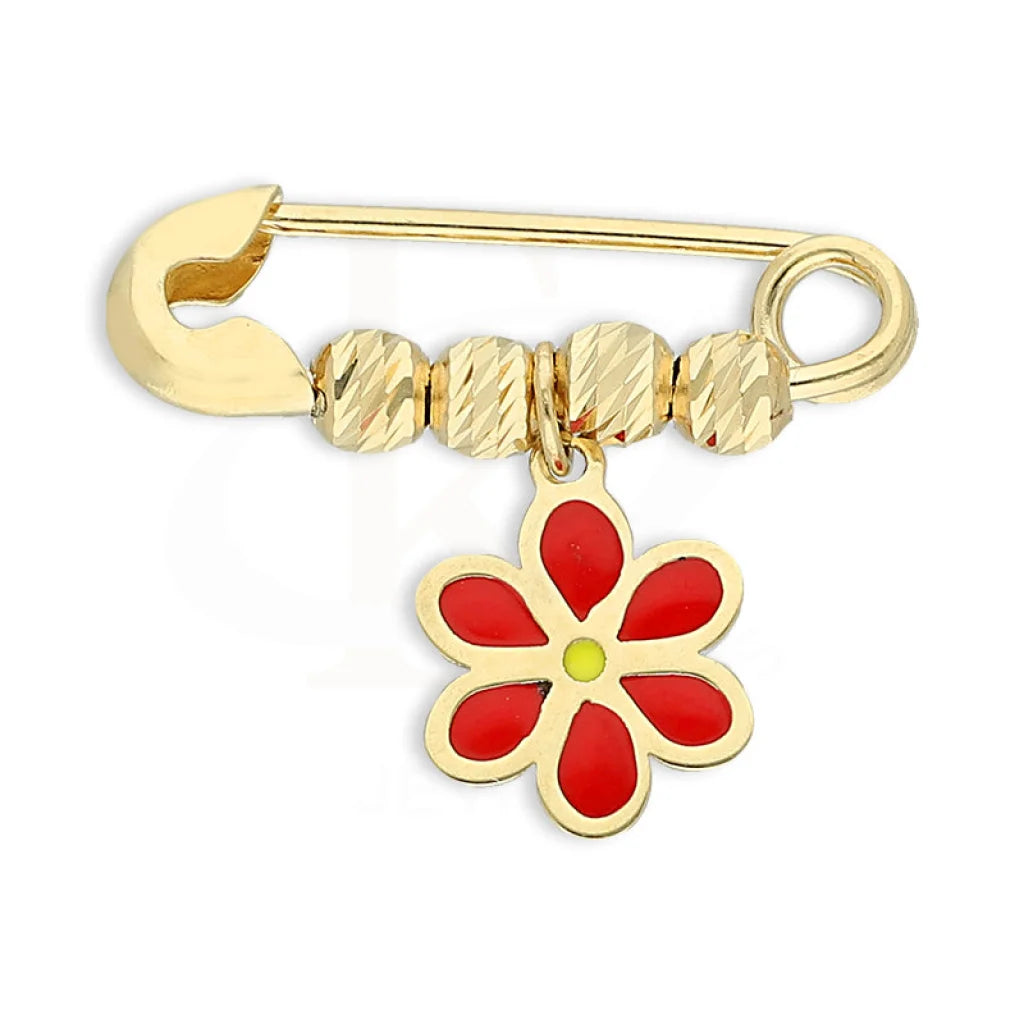 Gold Flower Brooch 18Kt - Fkjbrch18K5211 Brooches