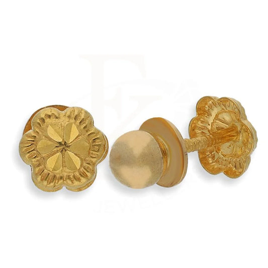 Gold Flower Earrings 22Kt - Fkjern22K1883