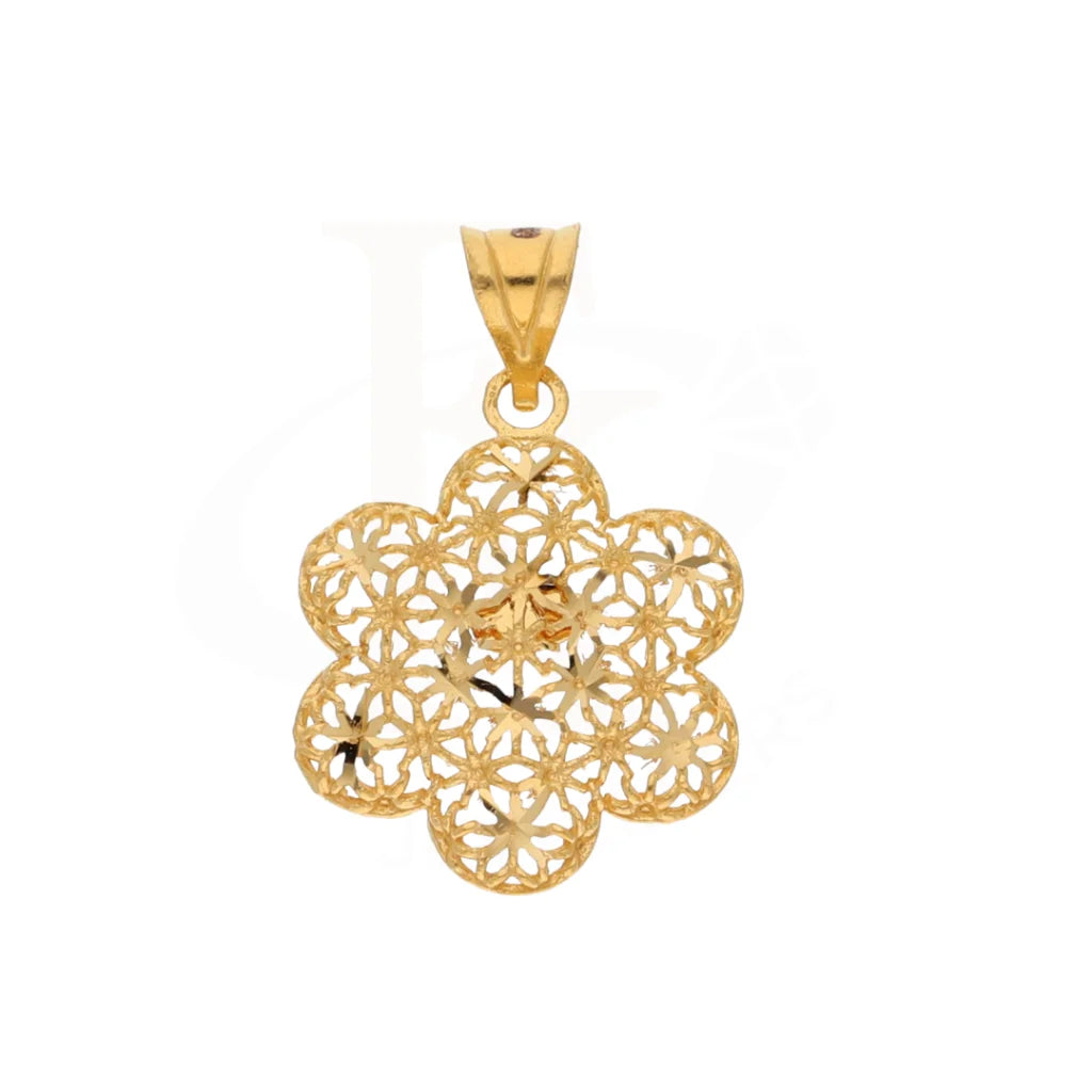 Gold Flower Pendant 21Kt - Fkjpnd21Km8379 Pendants