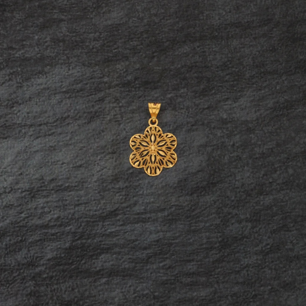 Gold Flower Pendant 21Kt - Fkjpnd21Km8388 Pendants