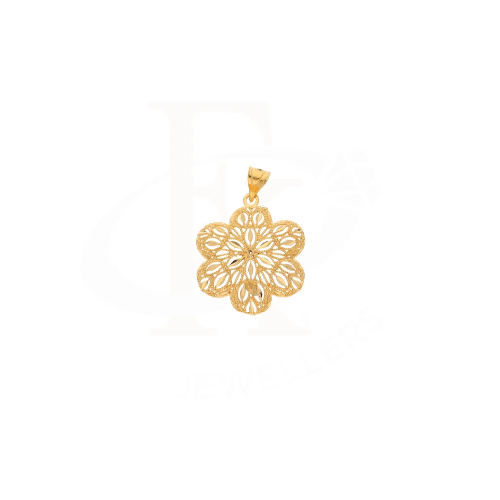 Gold Flower Pendant 21Kt - Fkjpnd21Km8391 Pendants