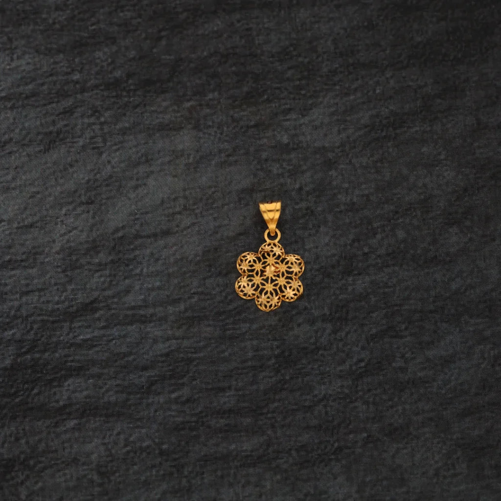 Gold Flower Pendant 21Kt - Fkjpnd21Km8394 Pendants